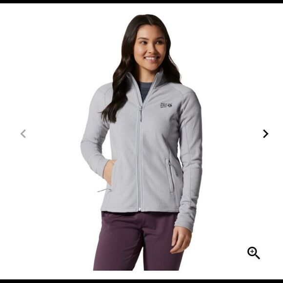 Mountain hardwear full zip grey fleece sweater jacket - Picture 2 of 7